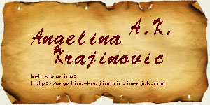 Angelina Krajinović vizit kartica